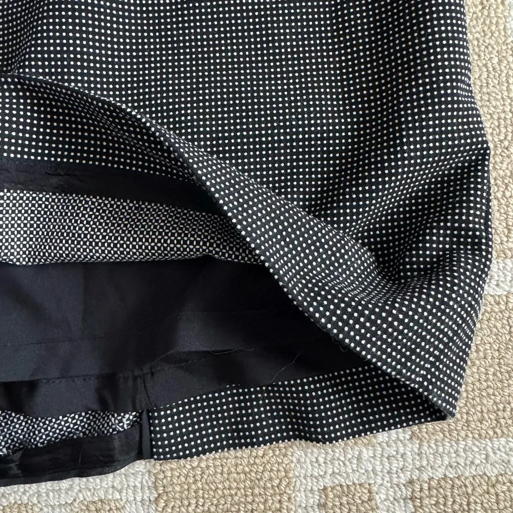 White House Black Market Peplum Pencil Skirt Workwear Office Black White Size 14